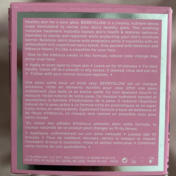 GlamGlow BerryGlow Probiotic Recovery Nutrient-Dense Mask 2.5 oz. Brand NEW - Picture 6 of 6